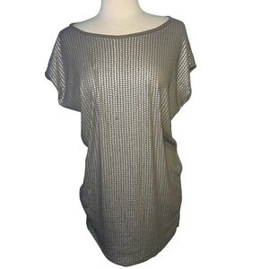 Vince Metallic taupe sequin Women's tunic